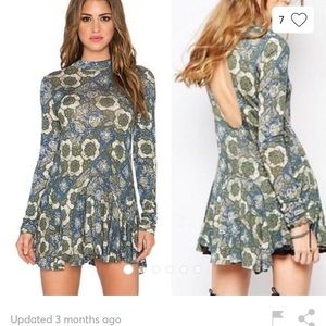 Free people long sleeve mini dress